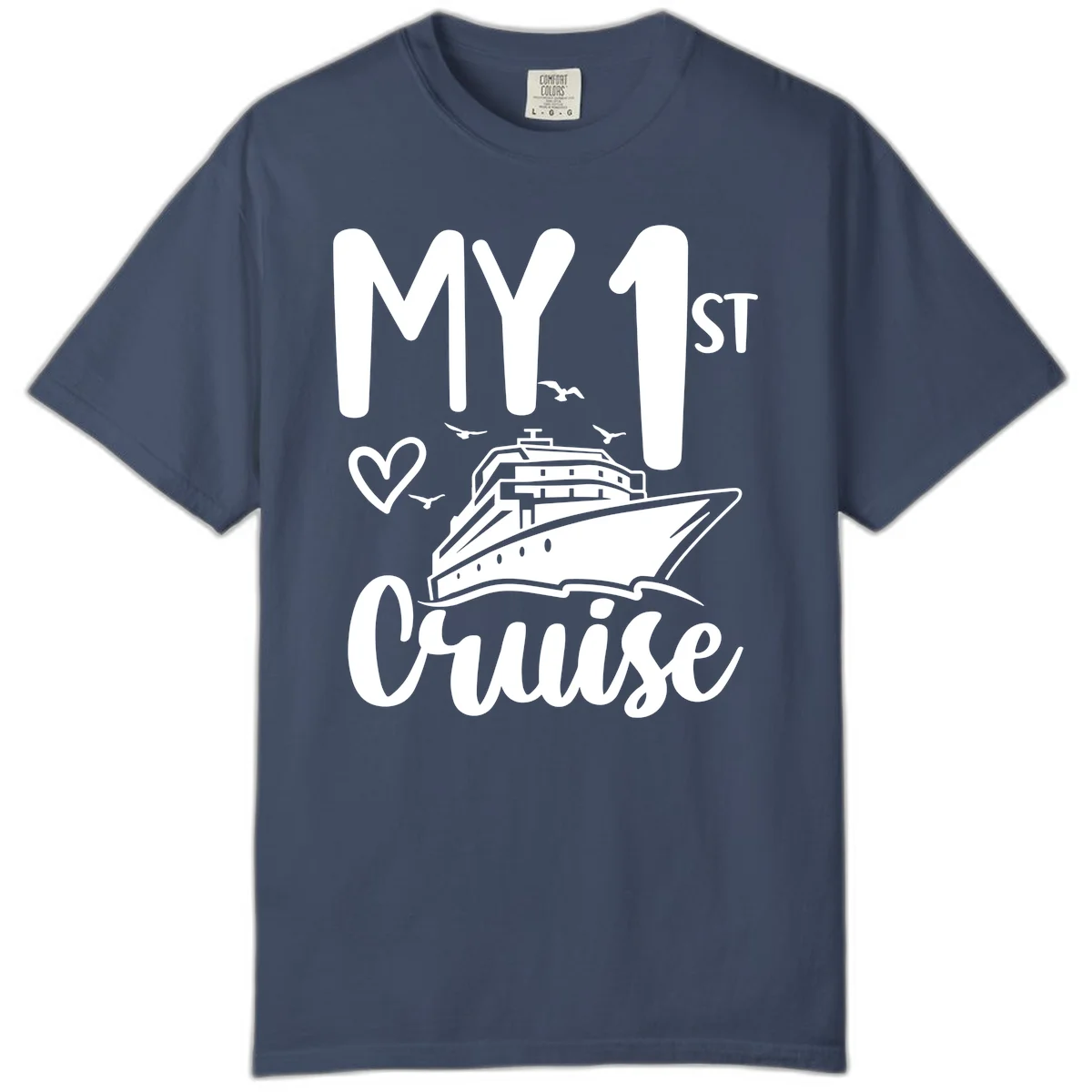 My First Cruise Comfort Color T-Shirt in Midnight