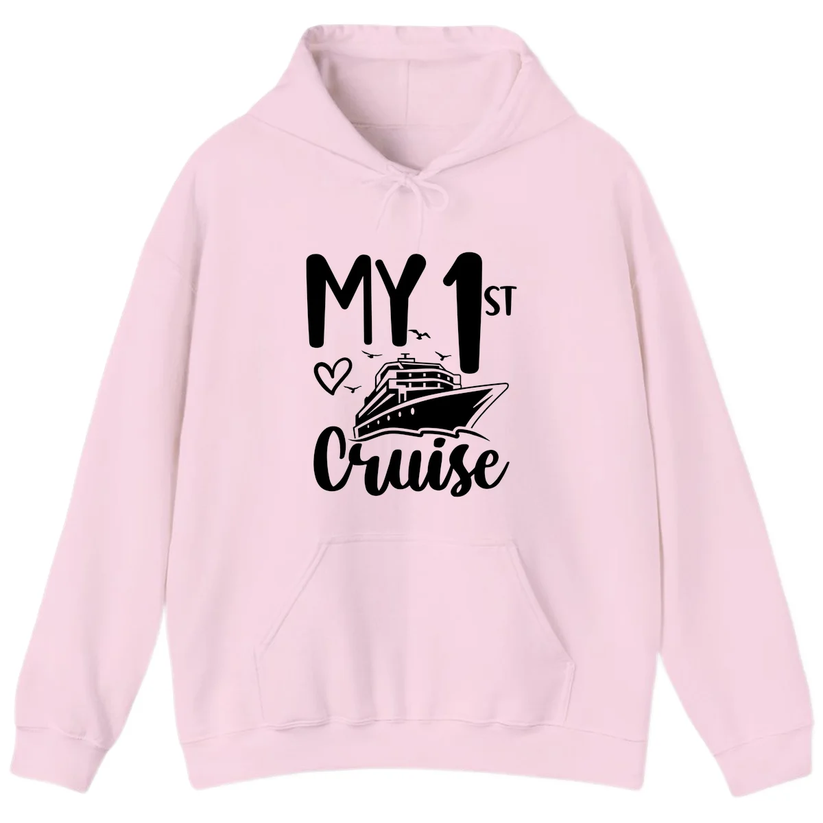 My First Cruise Hoodie in Light Pink