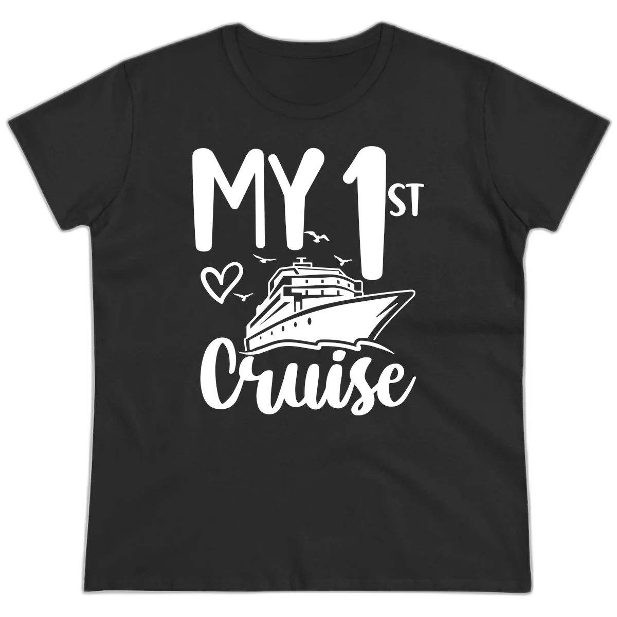 My First Cruise Ladies Tee in Black