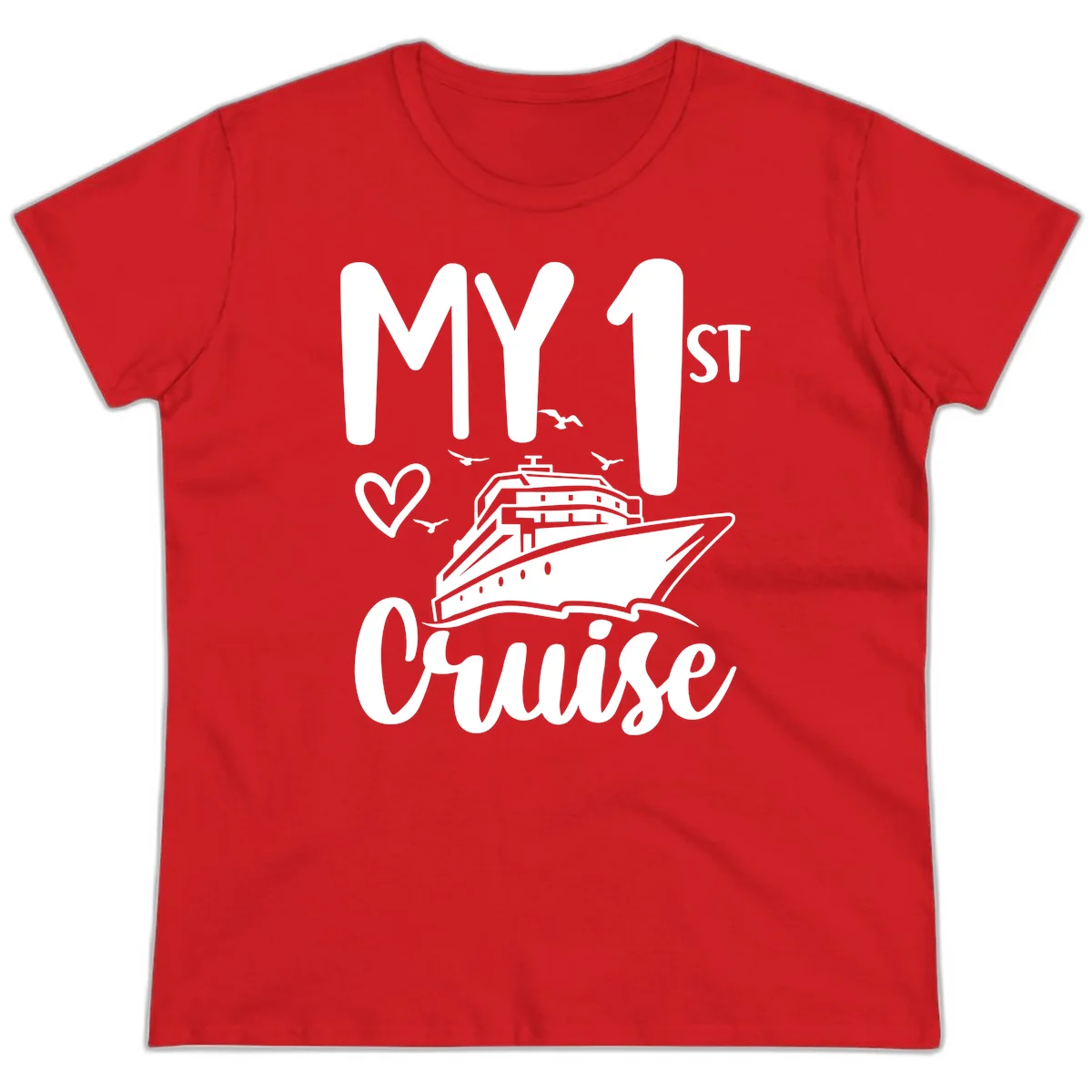 My First Cruise Ladies Tee in Red