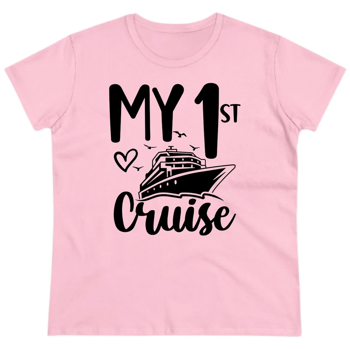 My First Cruise Ladies Tee in Light Pink