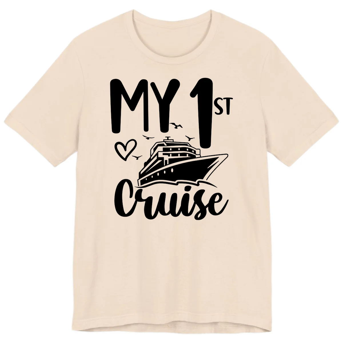 My First Cruise Premium T-Shirt in Soft Cream
