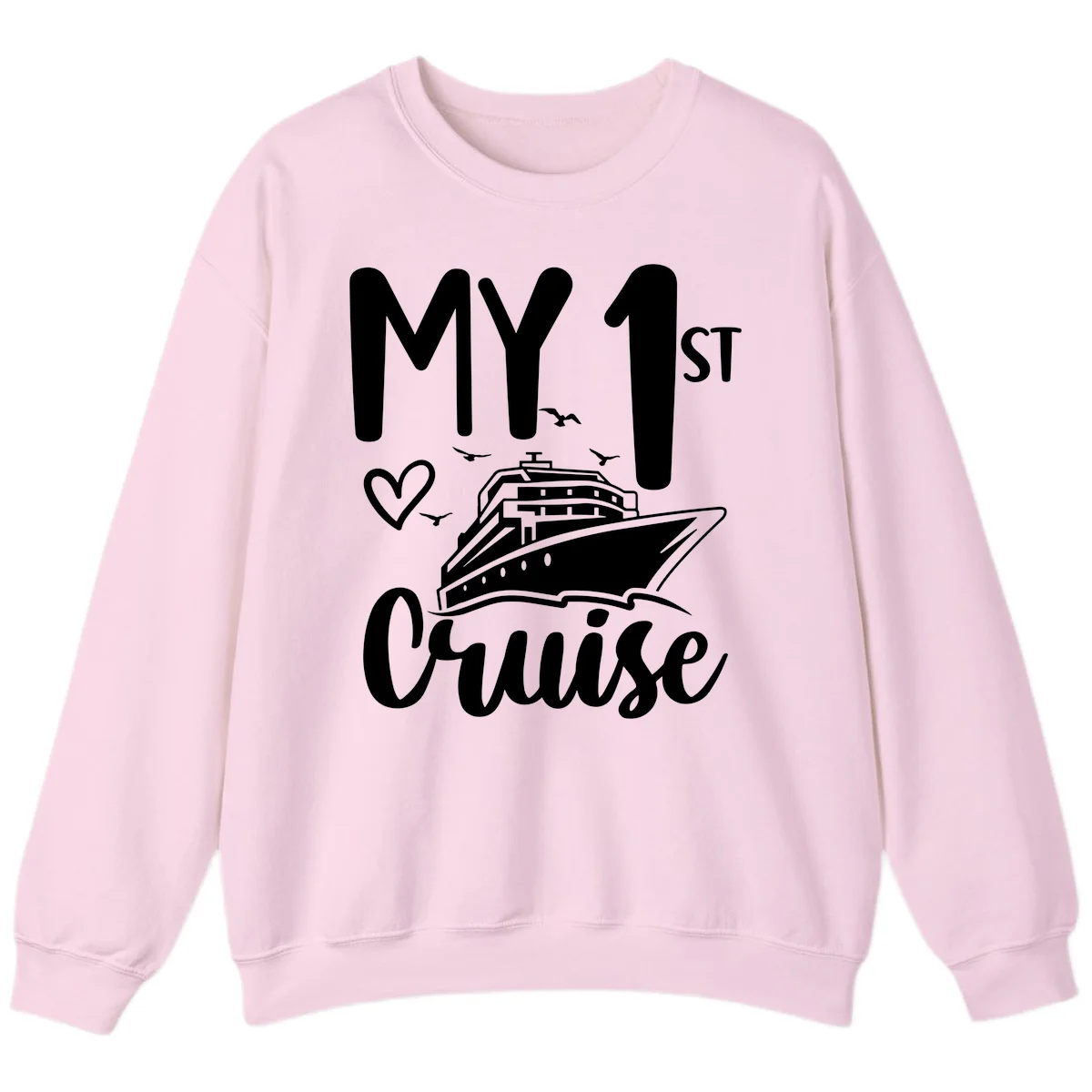 My First Cruise Sweatshirt in Light Pink
