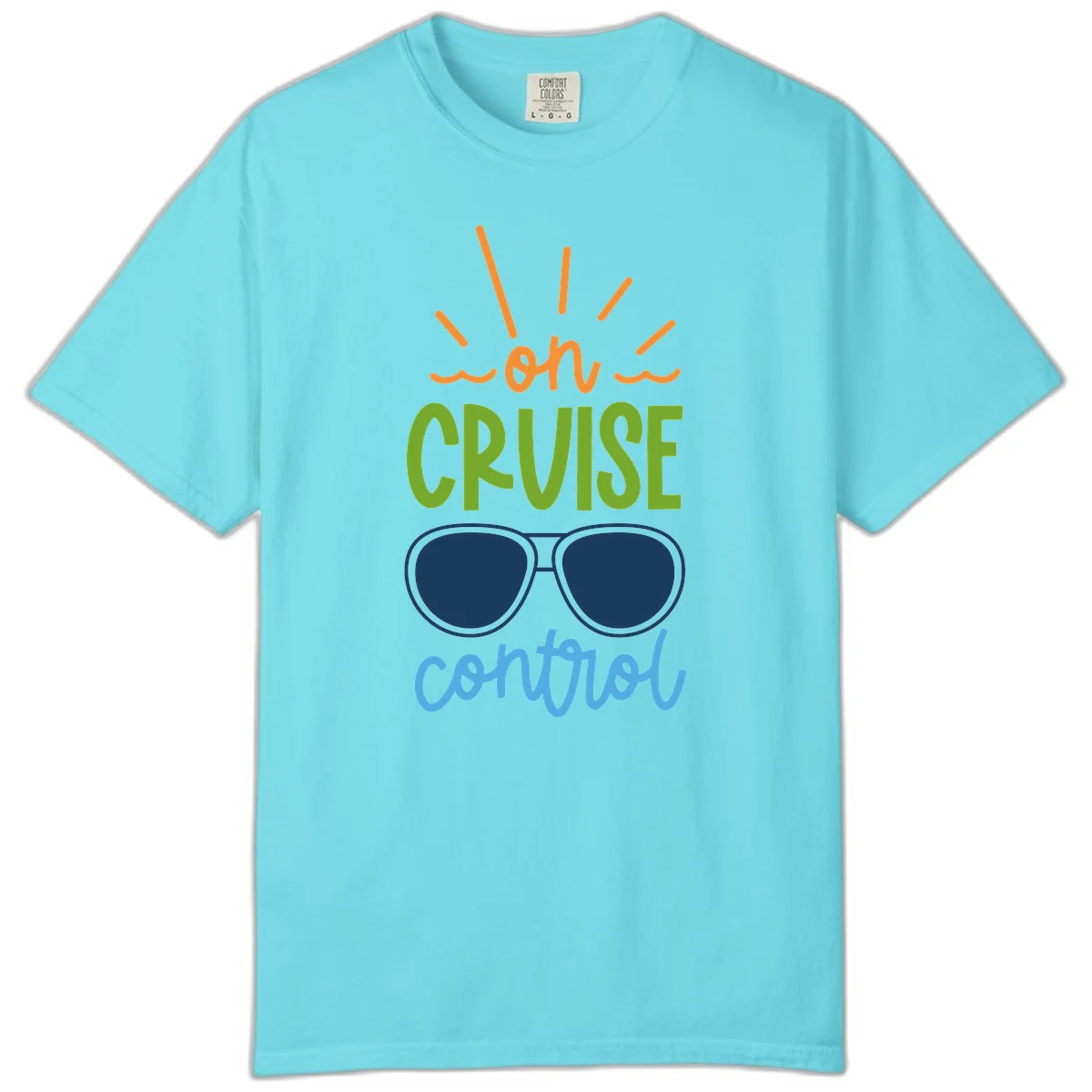 Oh Cruise Control Comfort Colors Cruise Tee in Lagoon Blue