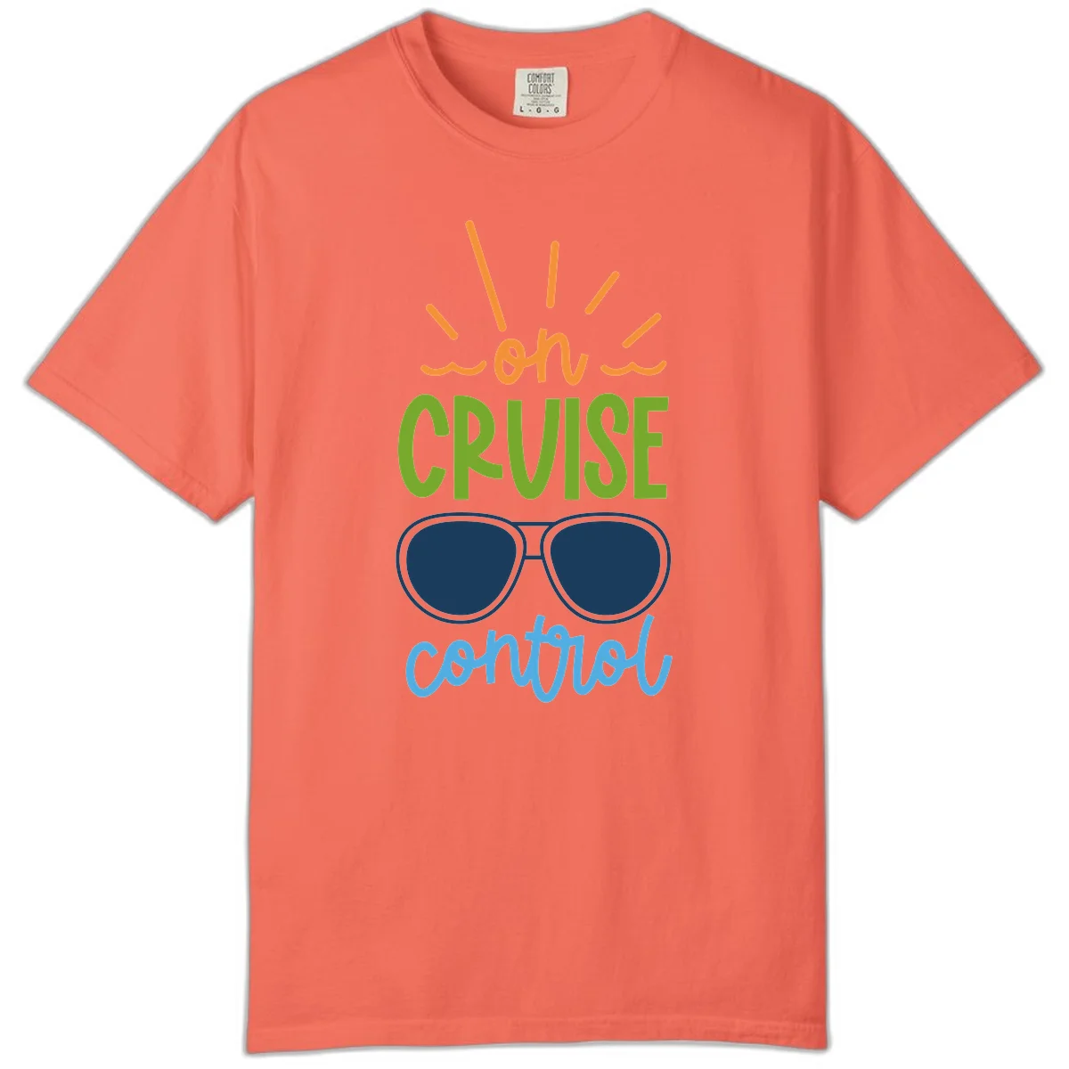 Oh Cruise Control Comfort Colors Cruise Tee in Bright Salmon