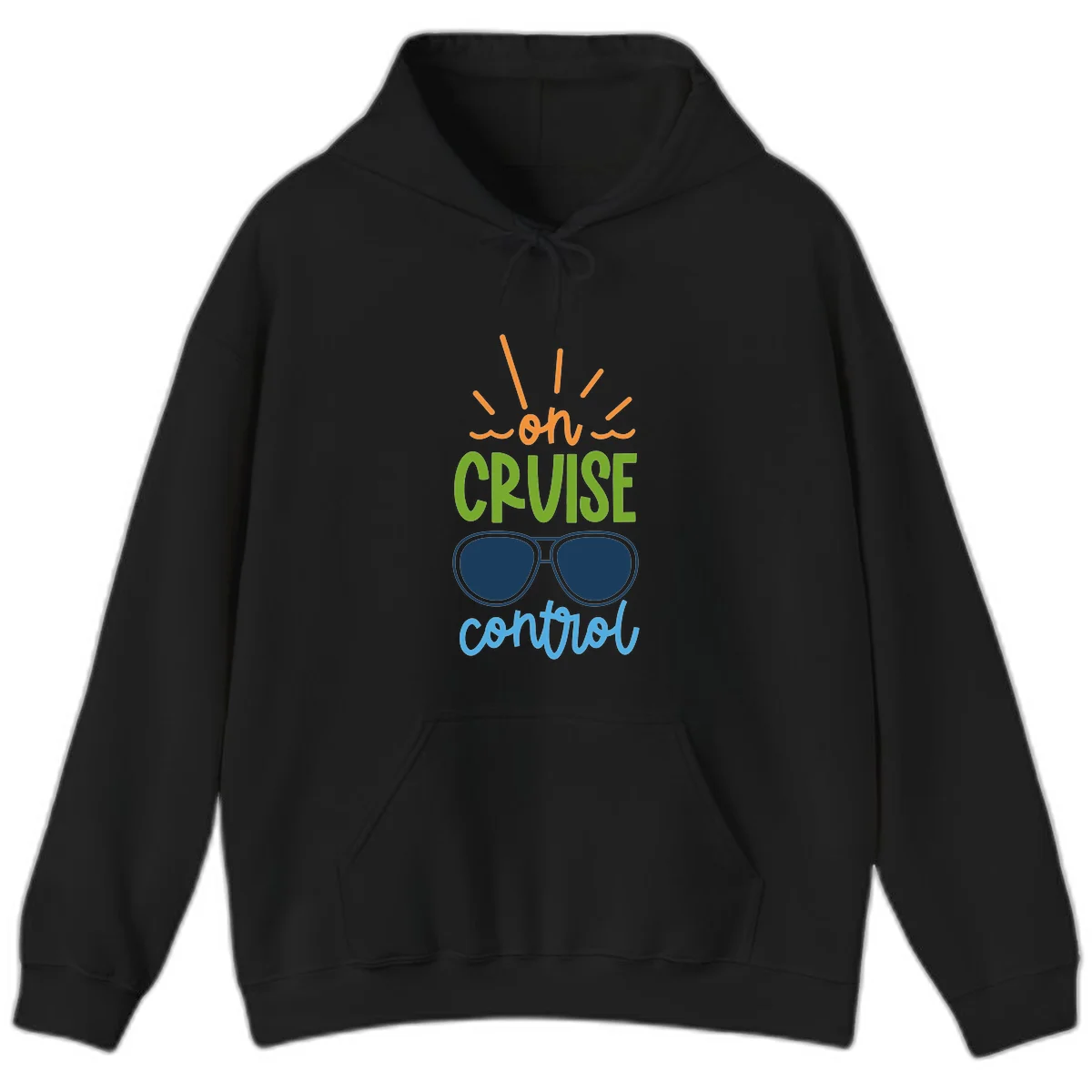 Oh Cruise Control Funny Vacation Mode Hoodie in Black