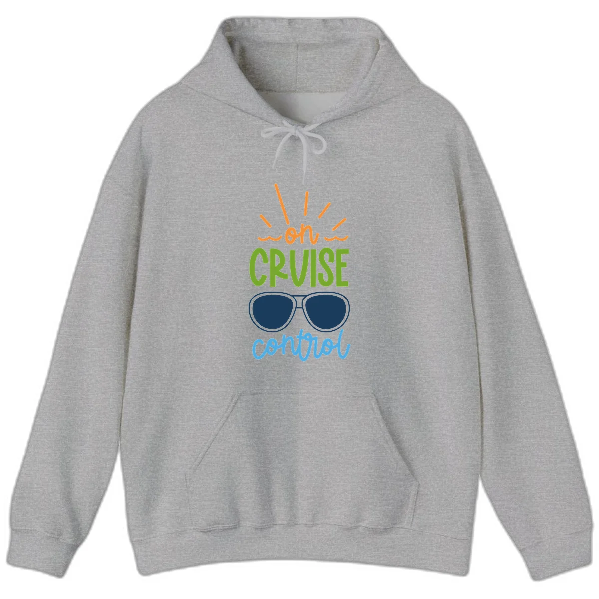 Oh Cruise Control Funny Vacation Mode Hoodie in Sport Grey