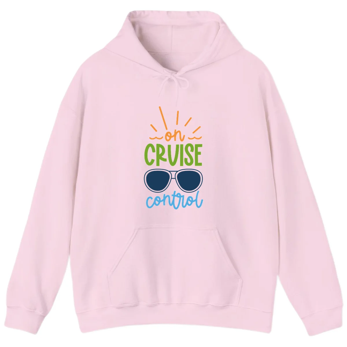 Oh Cruise Control Funny Vacation Mode Hoodie in Light Pink
