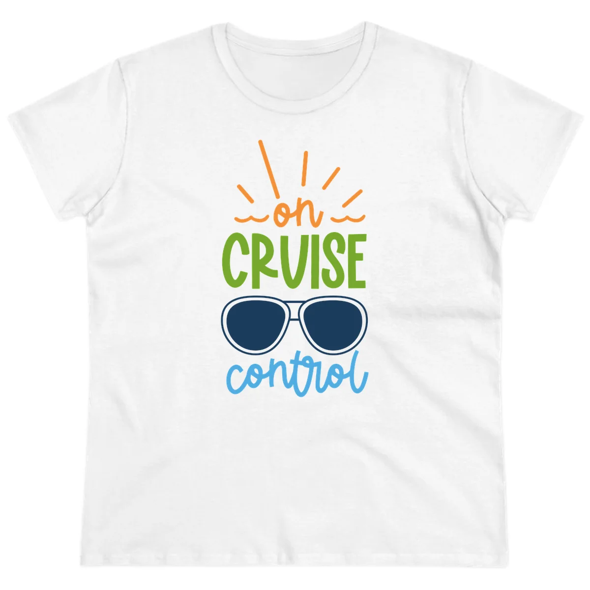 Oh Cruise Control Funny Ladies Cruise Tee in White