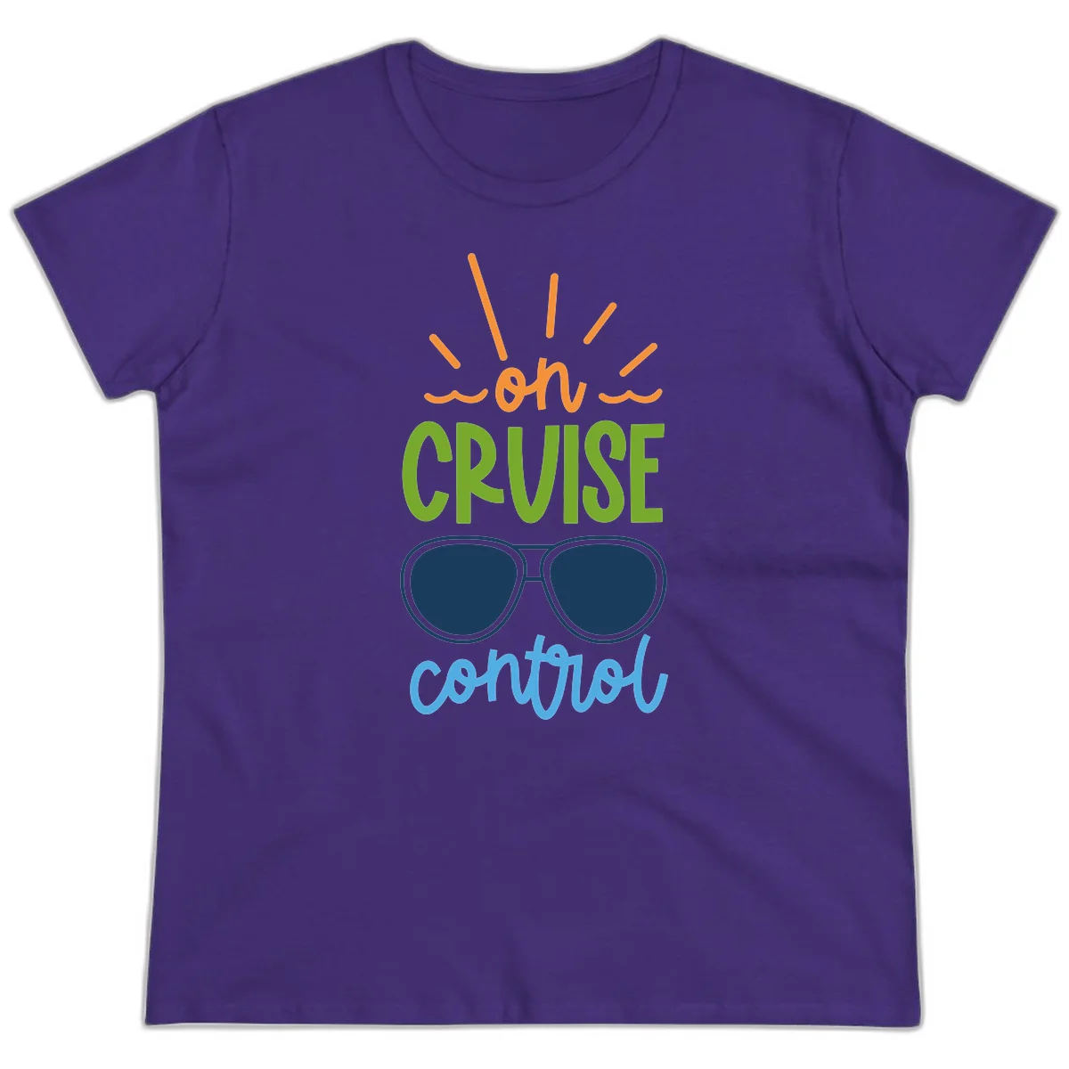 Oh Cruise Control Funny Ladies Cruise Tee in Purple