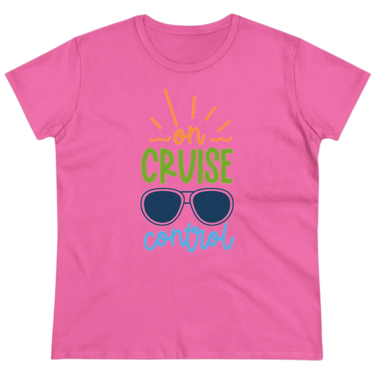 Oh Cruise Control Funny Ladies Cruise Tee in Azalea