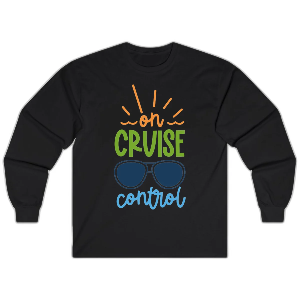 Oh Cruise Control Funny Long Sleeve Tee in Black