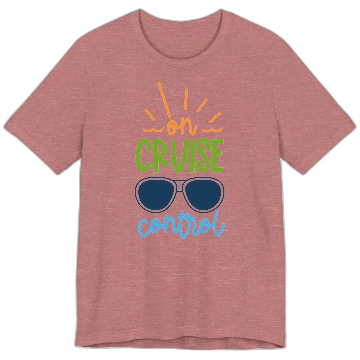 Oh Cruise Control Premium Cruise Vacation Tee in Heather Mauve
