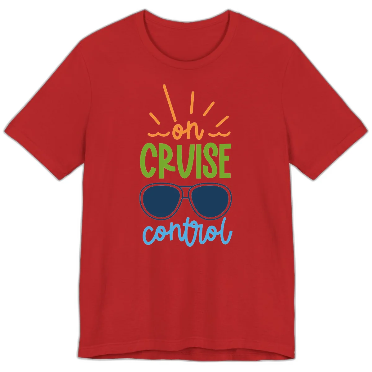 Oh Cruise Control Premium Cruise Vacation Tee in Red