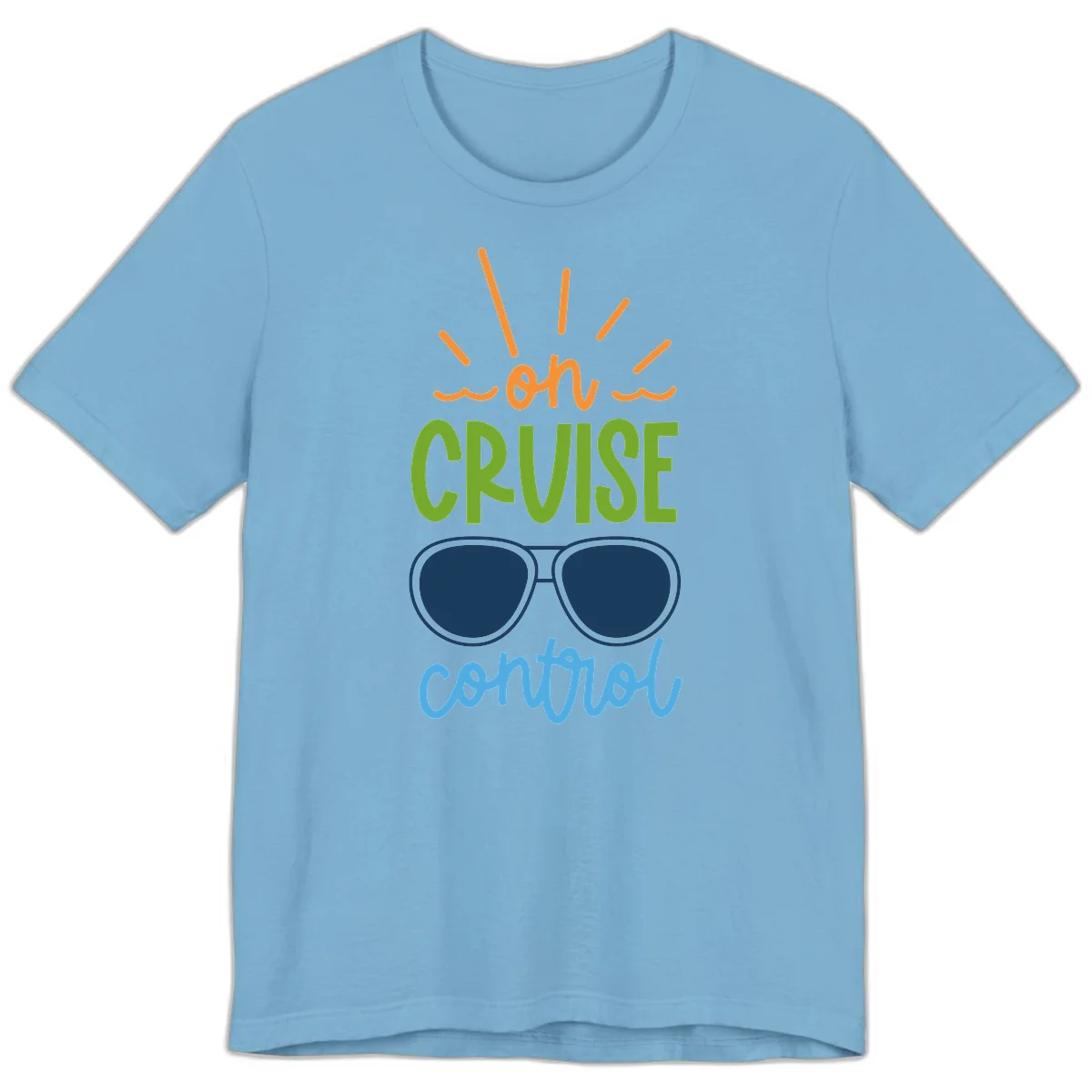 Oh Cruise Control Premium Cruise Vacation Tee in Ocean Blue
