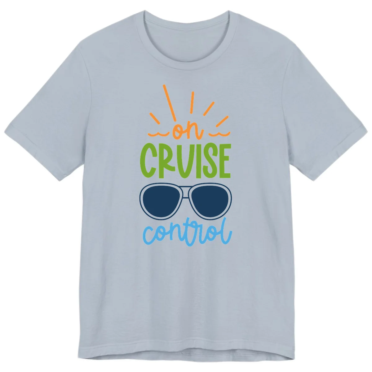 Oh Cruise Control Premium Cruise Vacation Tee in Light Blue