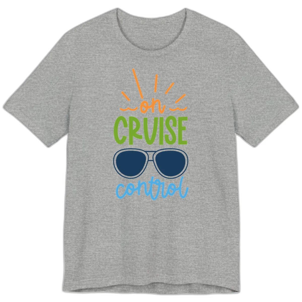 Oh Cruise Control Premium Cruise Vacation Tee in Athletic Heather