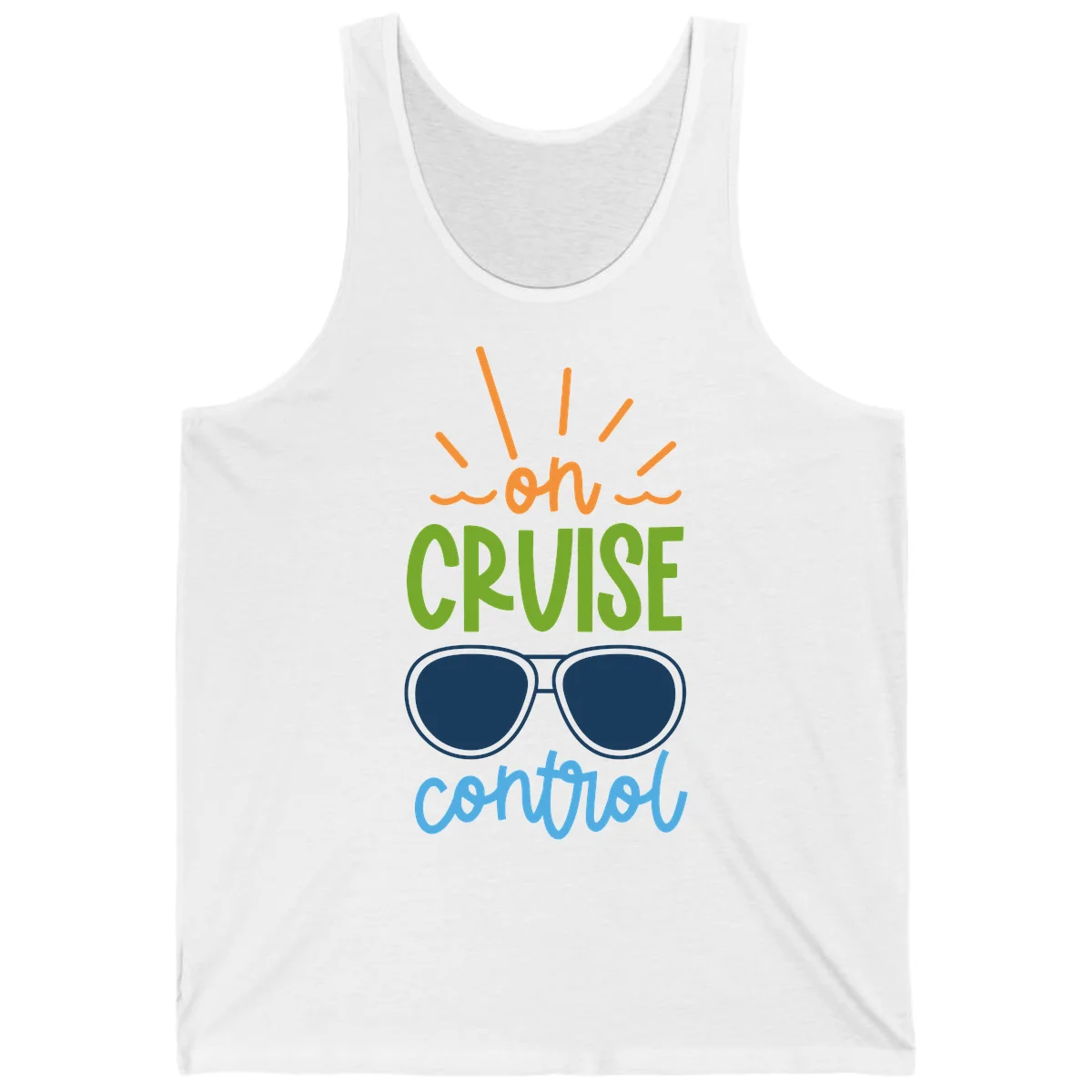 Oh Cruise Control Funny Vacation Tank Top in White