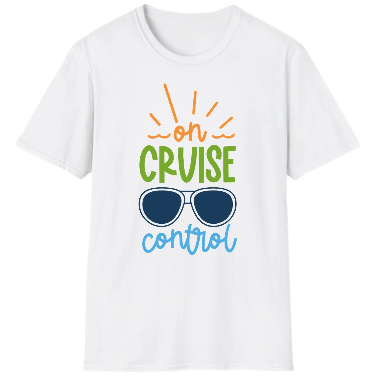 Oh Cruise Control Funny Vacation Mode T-Shirt in White