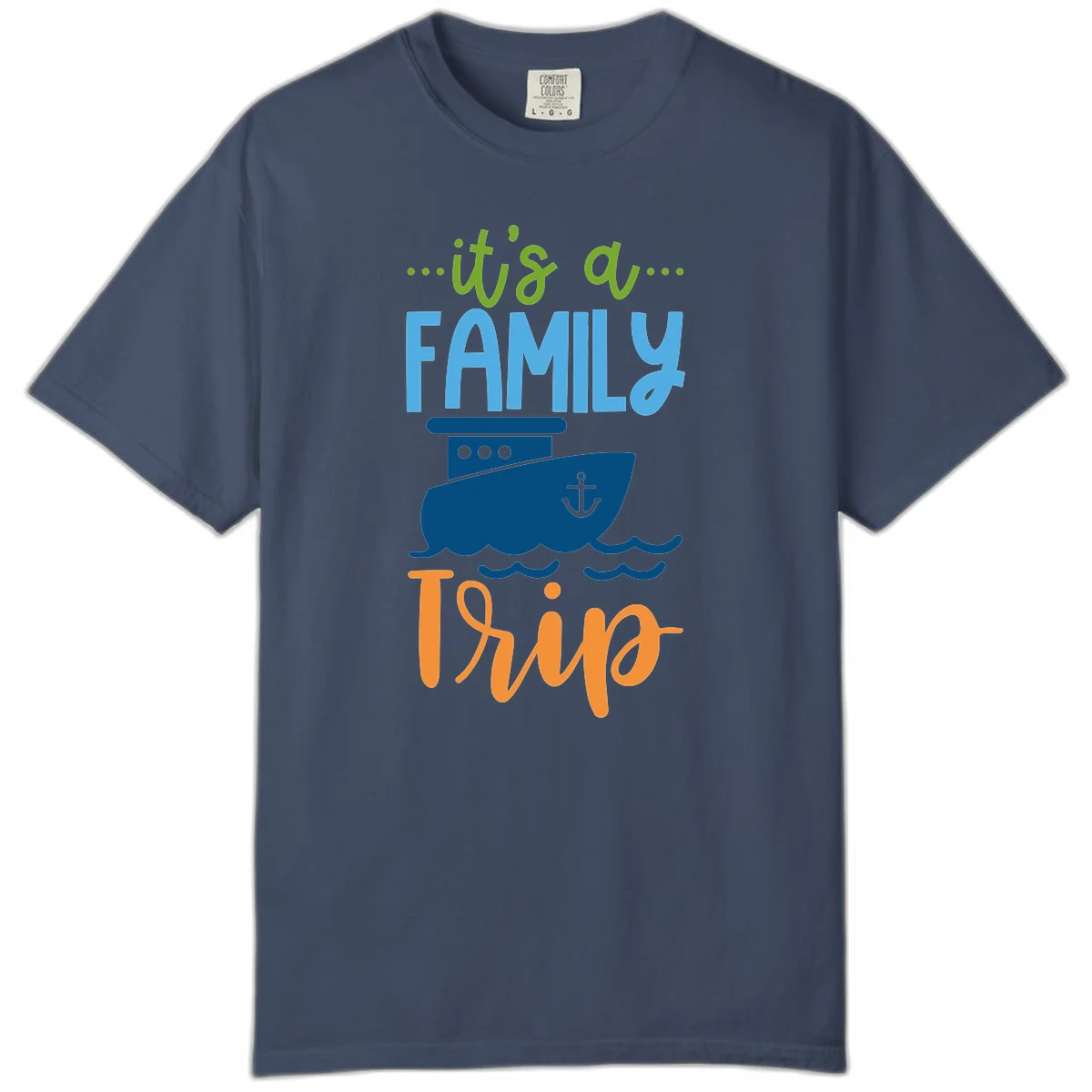It's A Family Thing Cruise Comfort Color in Midnight