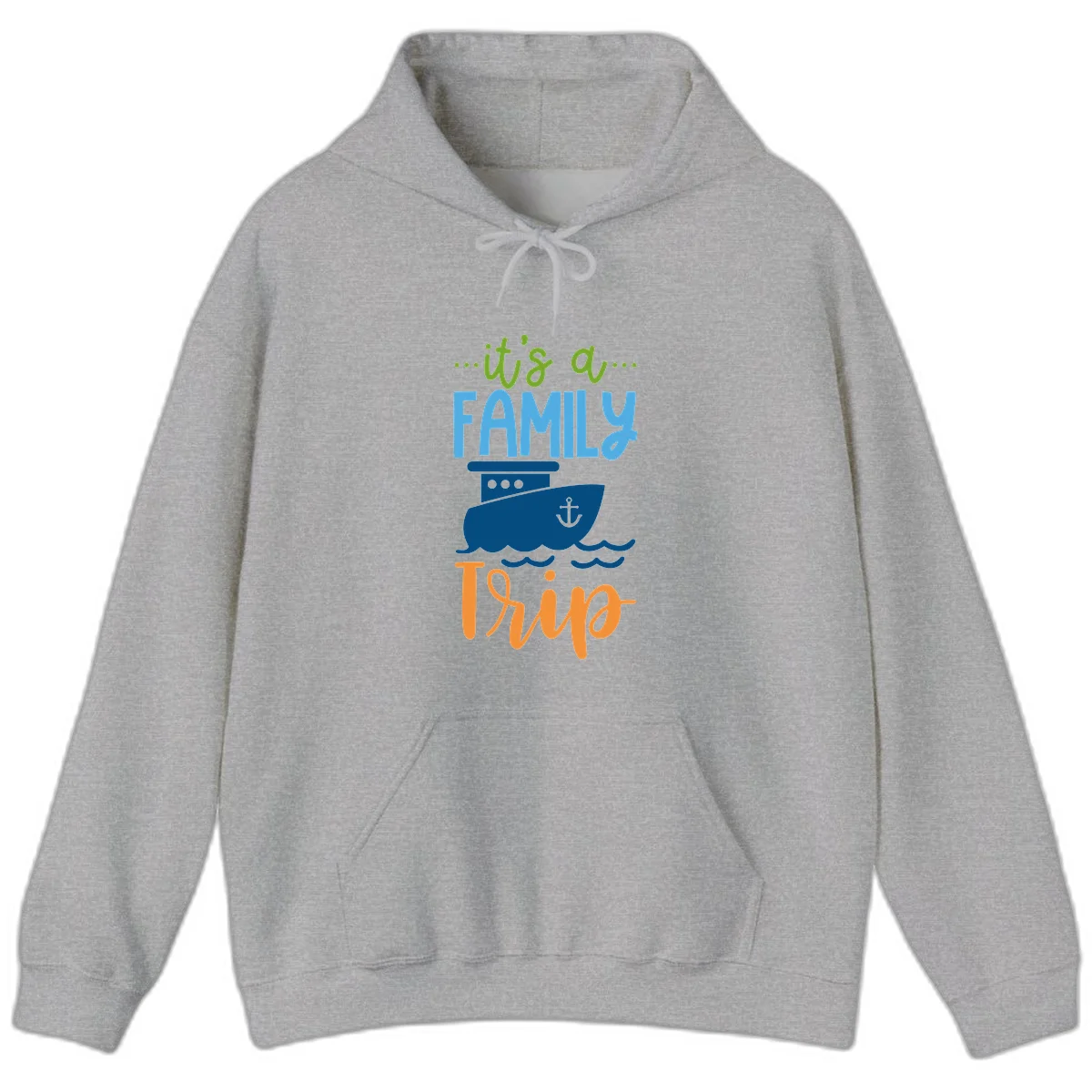 It's A Family Thing Cruise Hoodie in Sport Grey