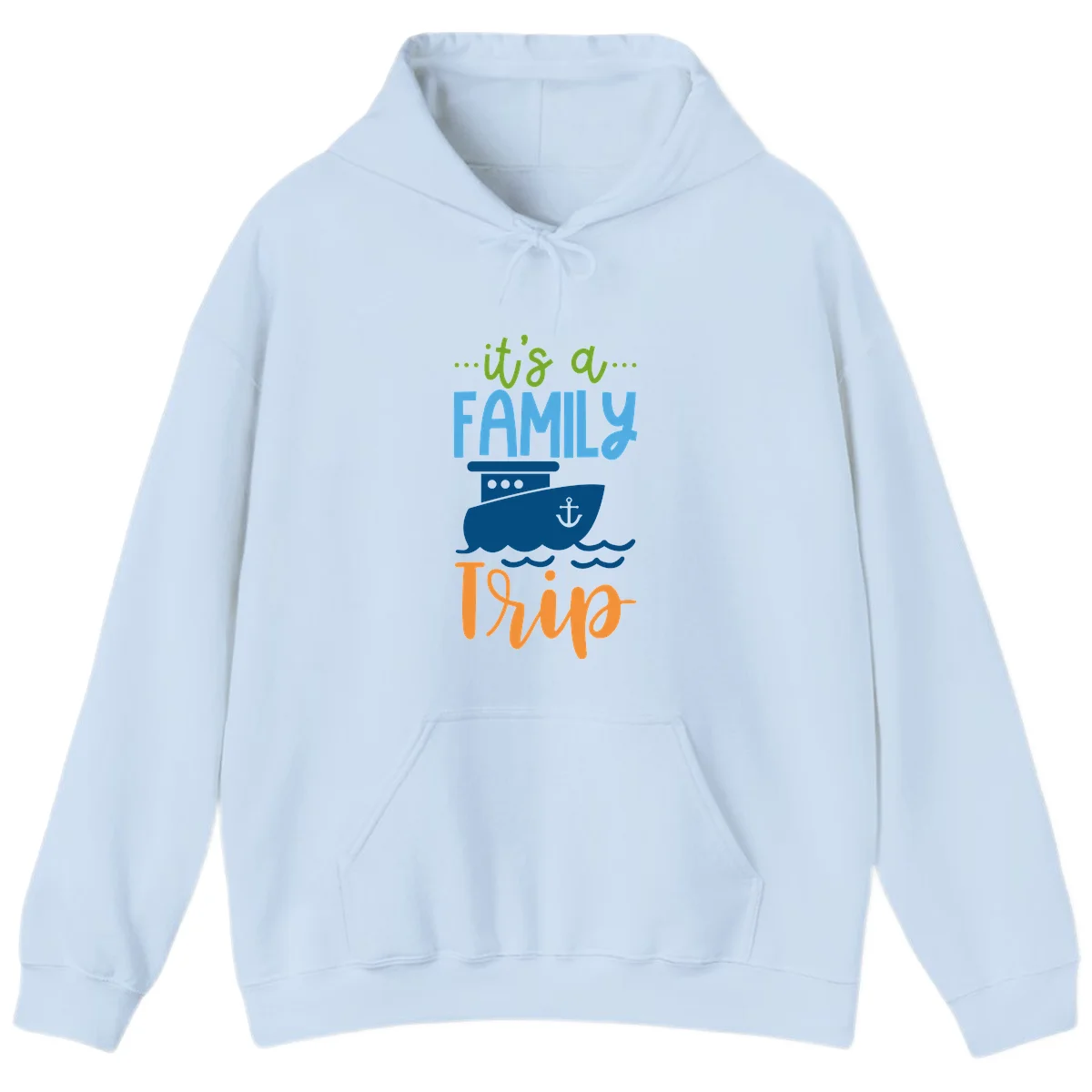 It's A Family Thing Cruise Hoodie in Light Blue