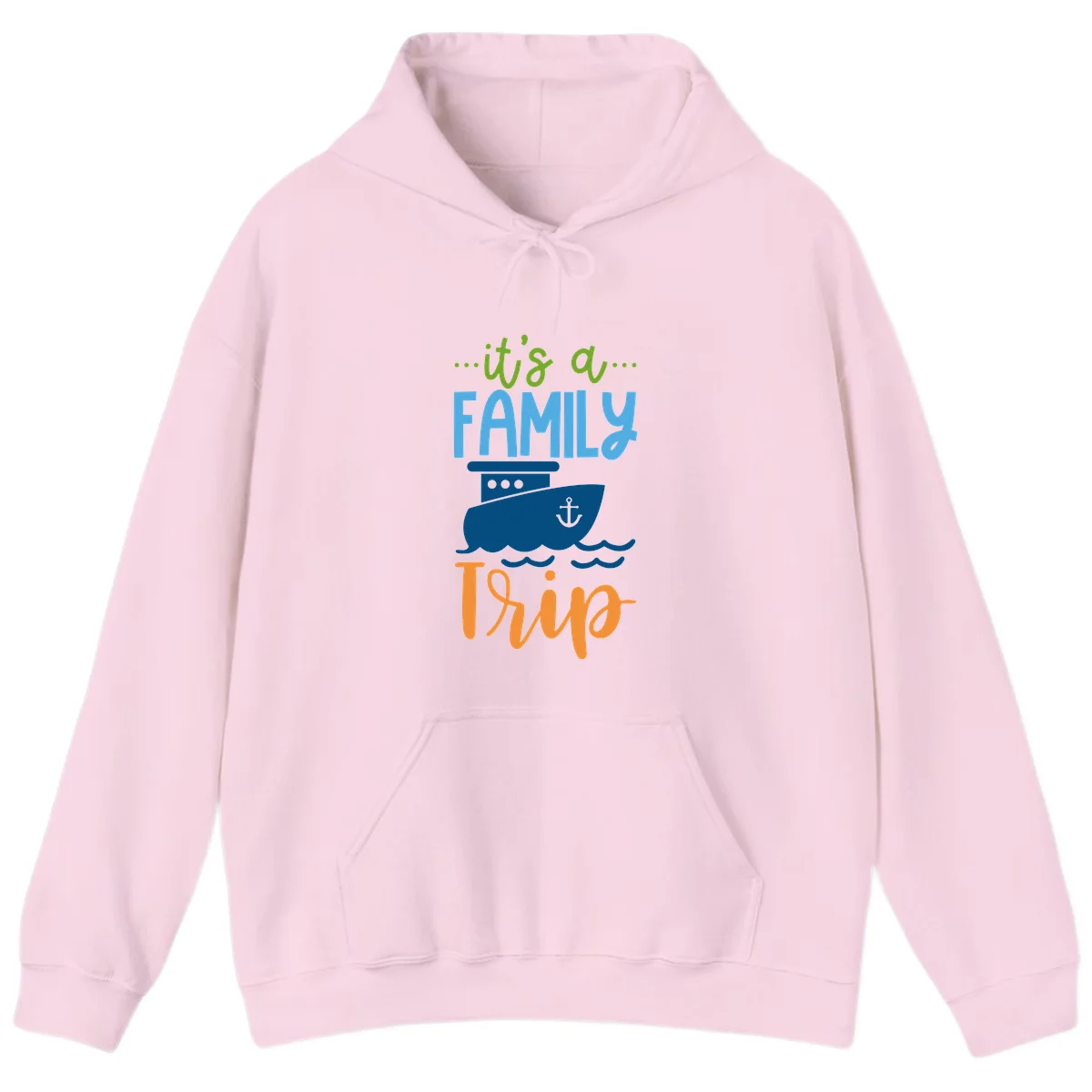 It's A Family Thing Cruise Hoodie in Light Pink