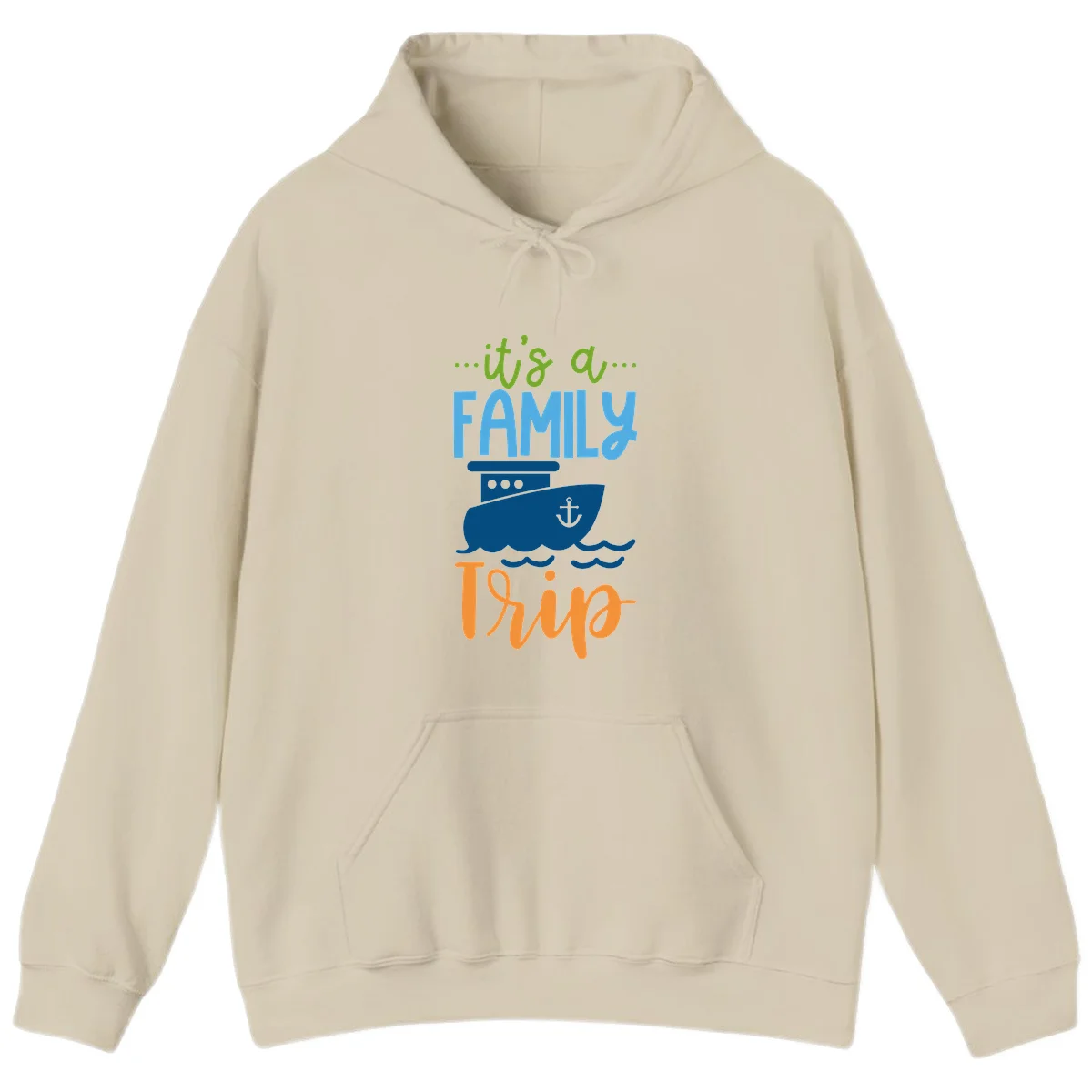 It's A Family Thing Cruise Hoodie in Sand
