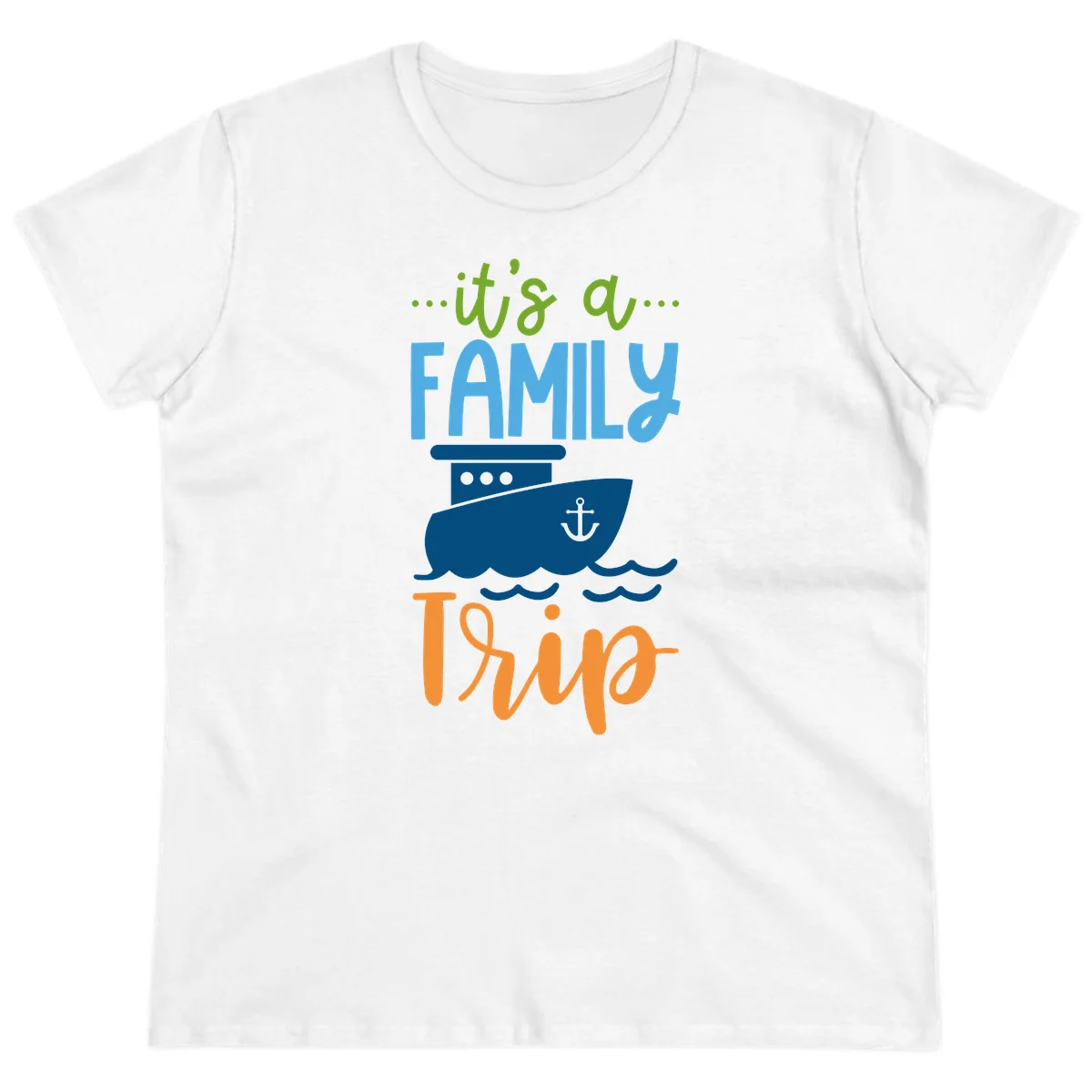It's A Family Thing Cruise Ladies Tee in White