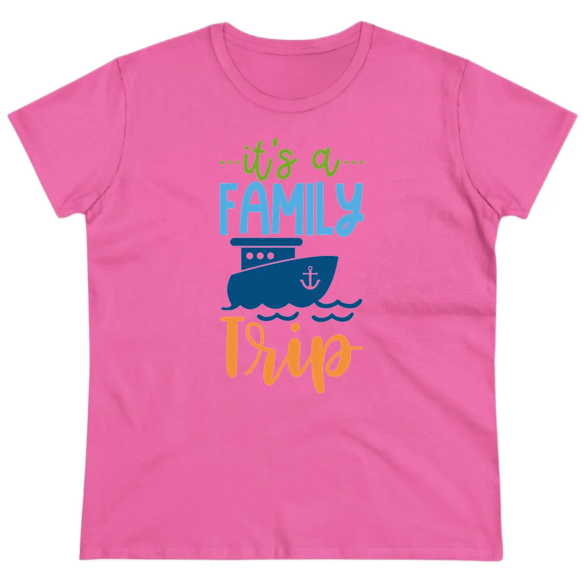 It's A Family Thing Cruise Ladies Tee in Azalea