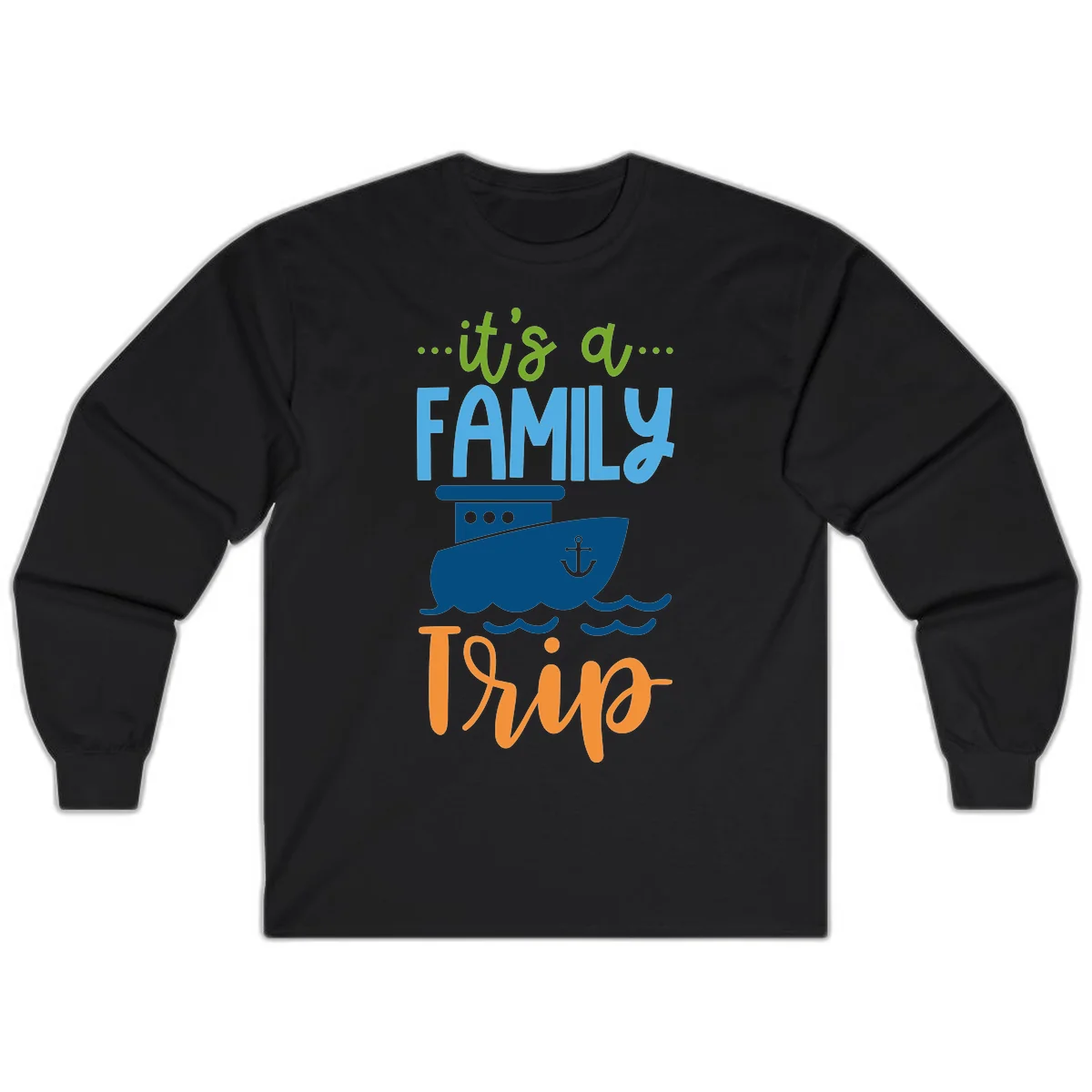 It's A Family Thing Cruise Long Sleeve in Black