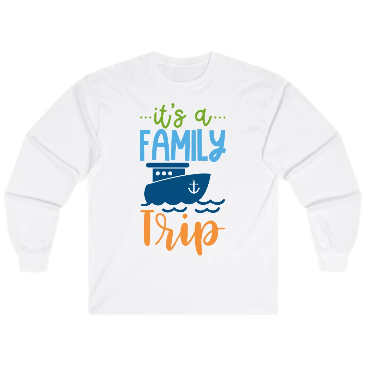It's A Family Thing Cruise Long Sleeve in White