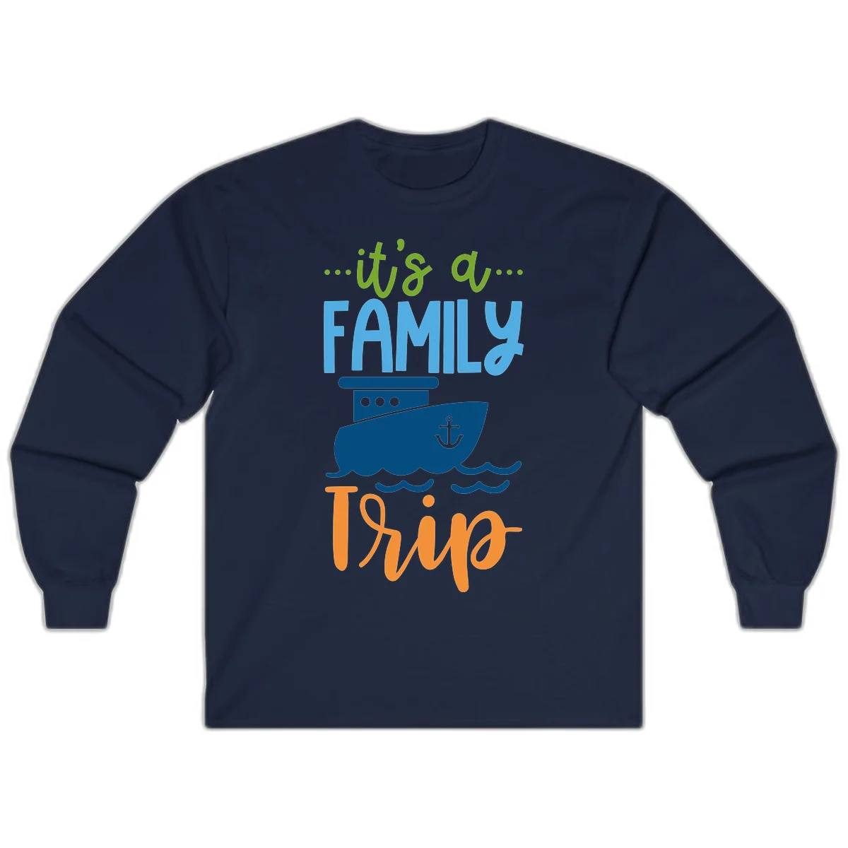 It's A Family Thing Cruise Long Sleeve in Navy