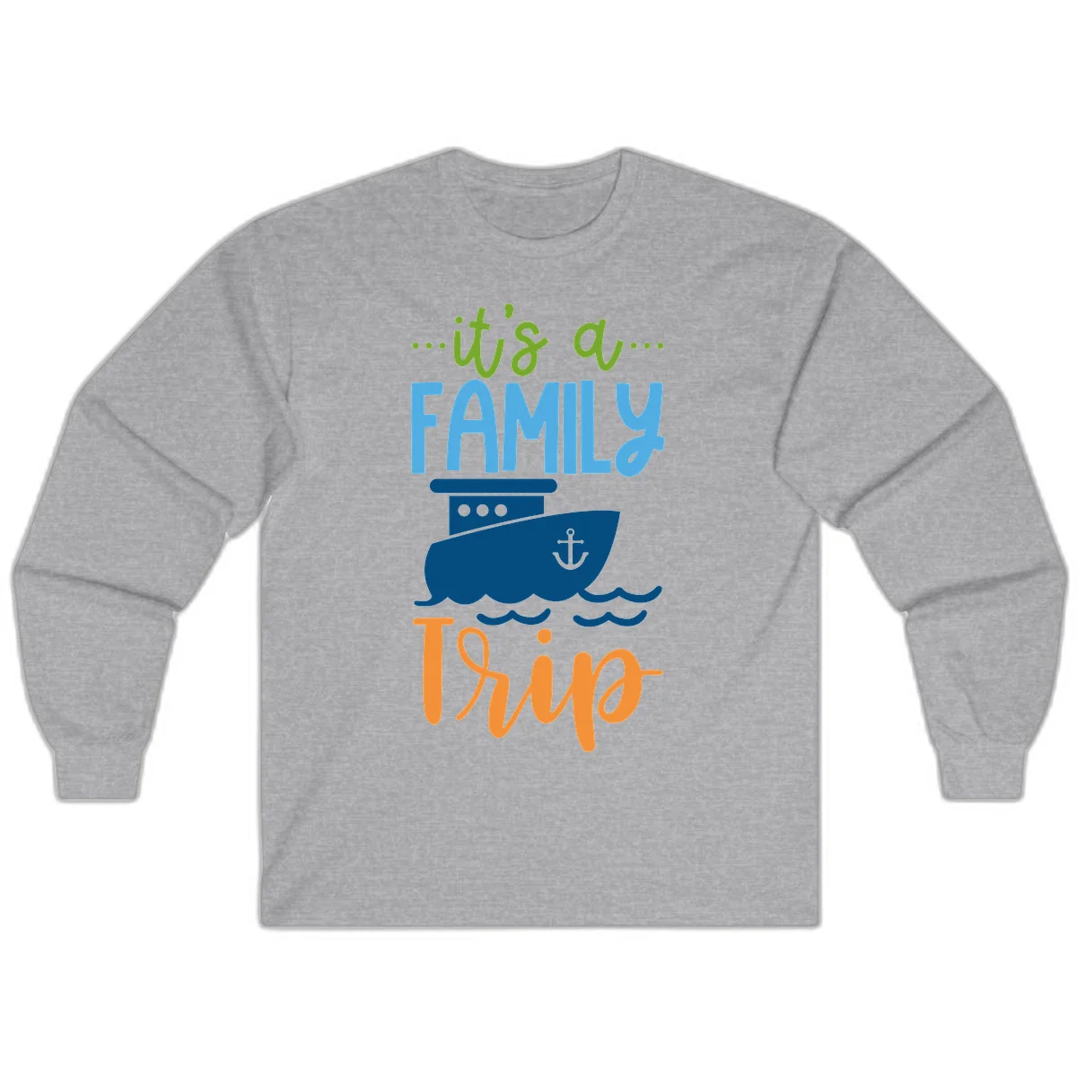 It's A Family Thing Cruise Long Sleeve in Sport Grey