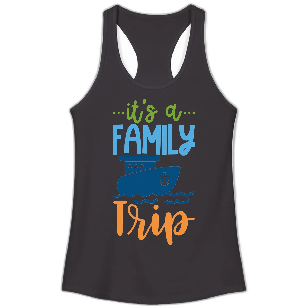 It's A Family Thing Cruise Ladies Tank in Black