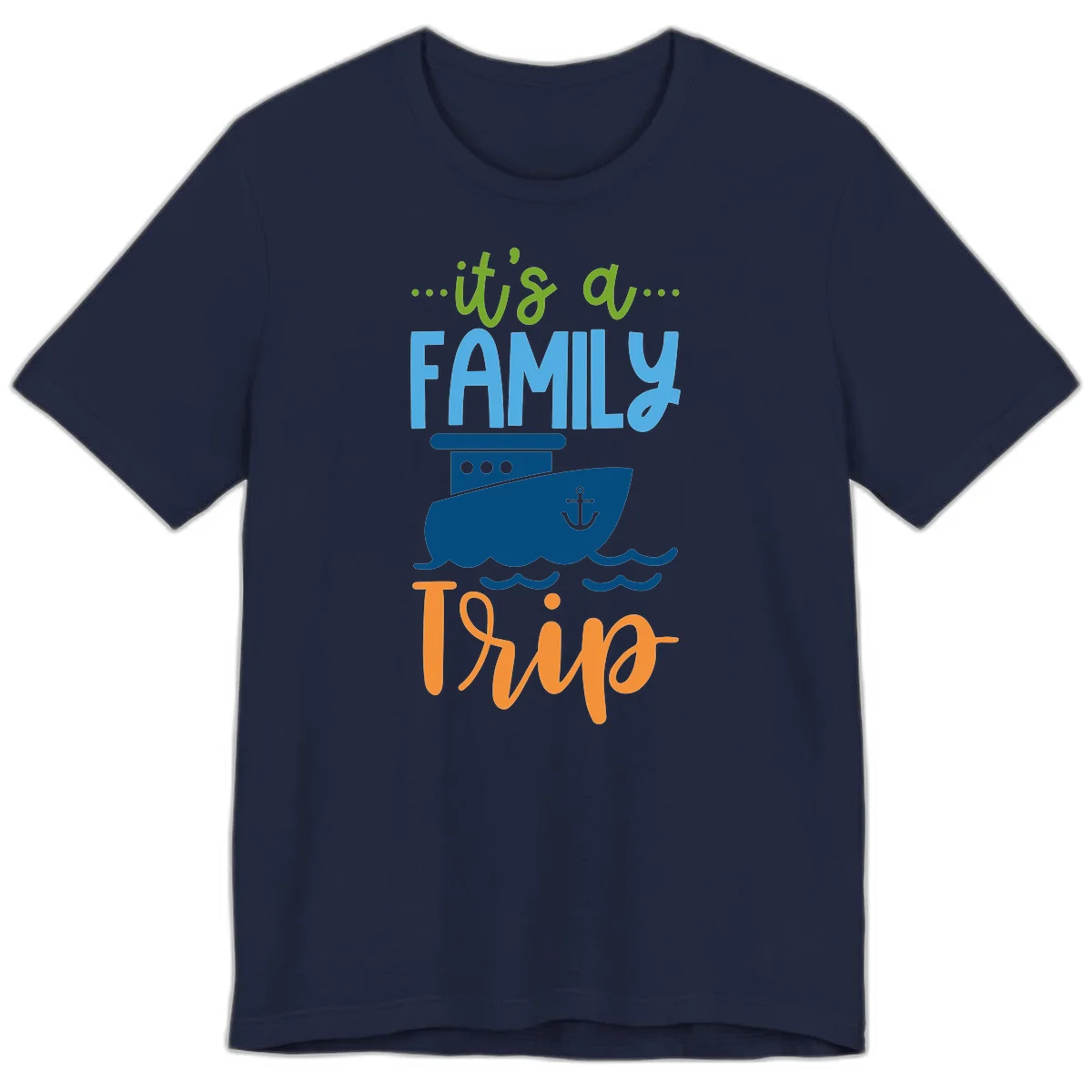 It's A Family Thing Cruise Premium T-Shirt in Navy