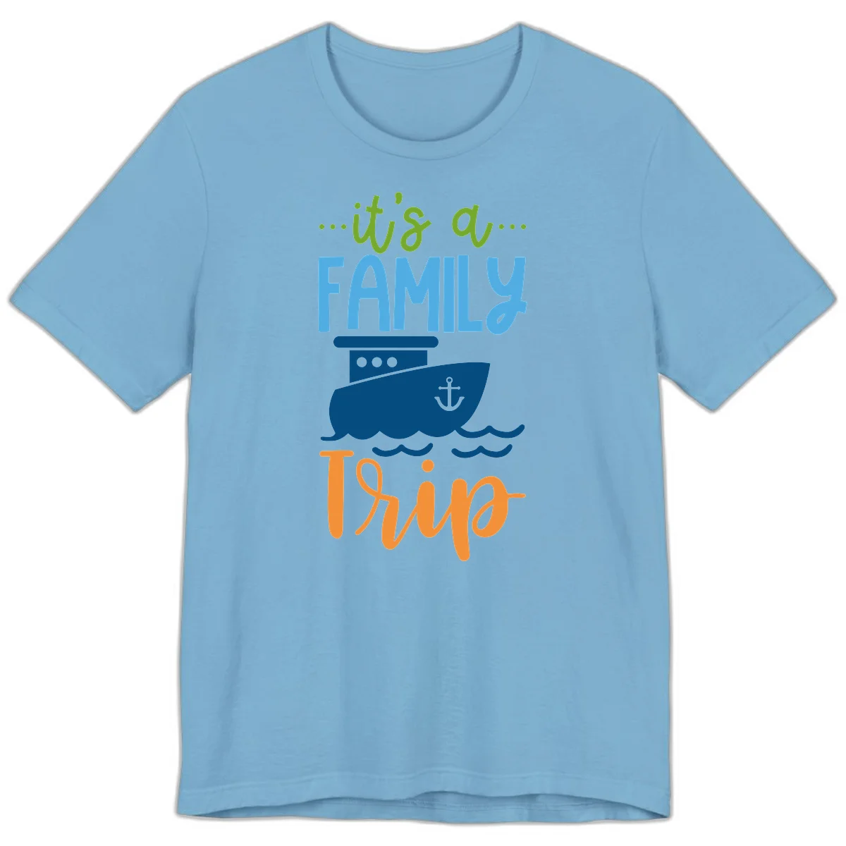 It's A Family Thing Cruise Premium T-Shirt in Ocean Blue