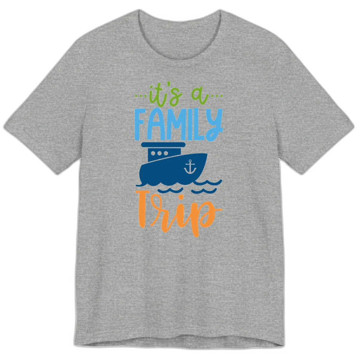 It's A Family Thing Cruise Premium T-Shirt in Athletic Heather