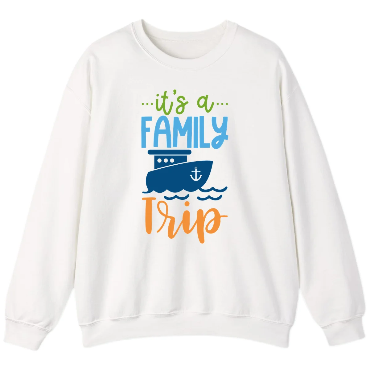 It's A Family Thing Cruise Sweatshirt in White