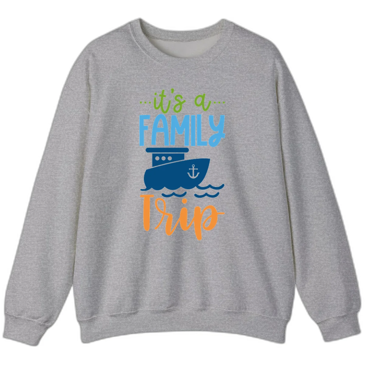 It's A Family Thing Cruise Sweatshirt in Sport Grey
