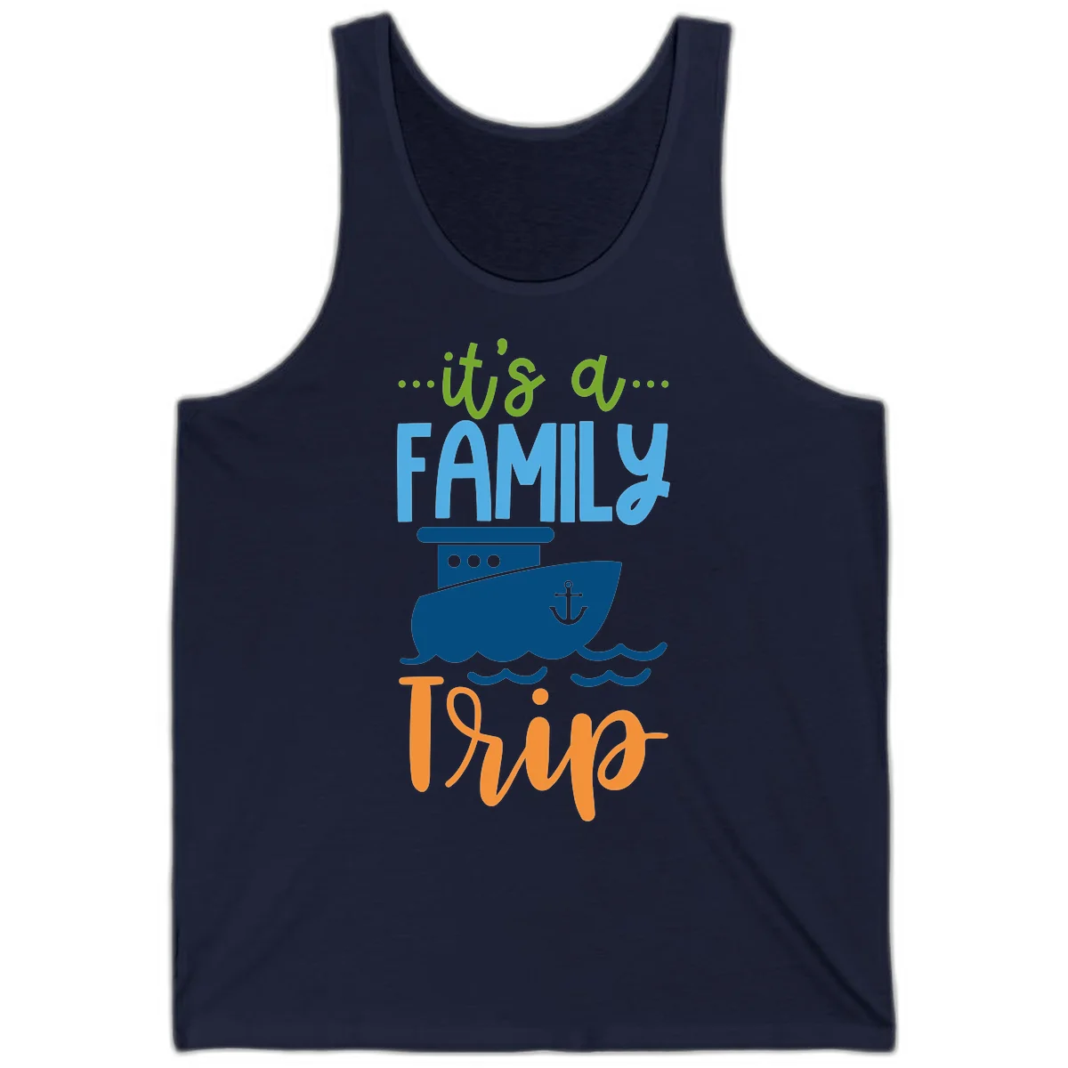It's A Family Thing Cruise Tank in Navy