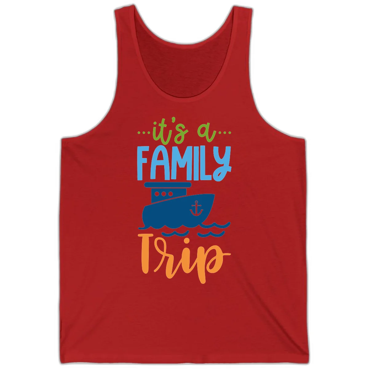 It's A Family Thing Cruise Tank in Red