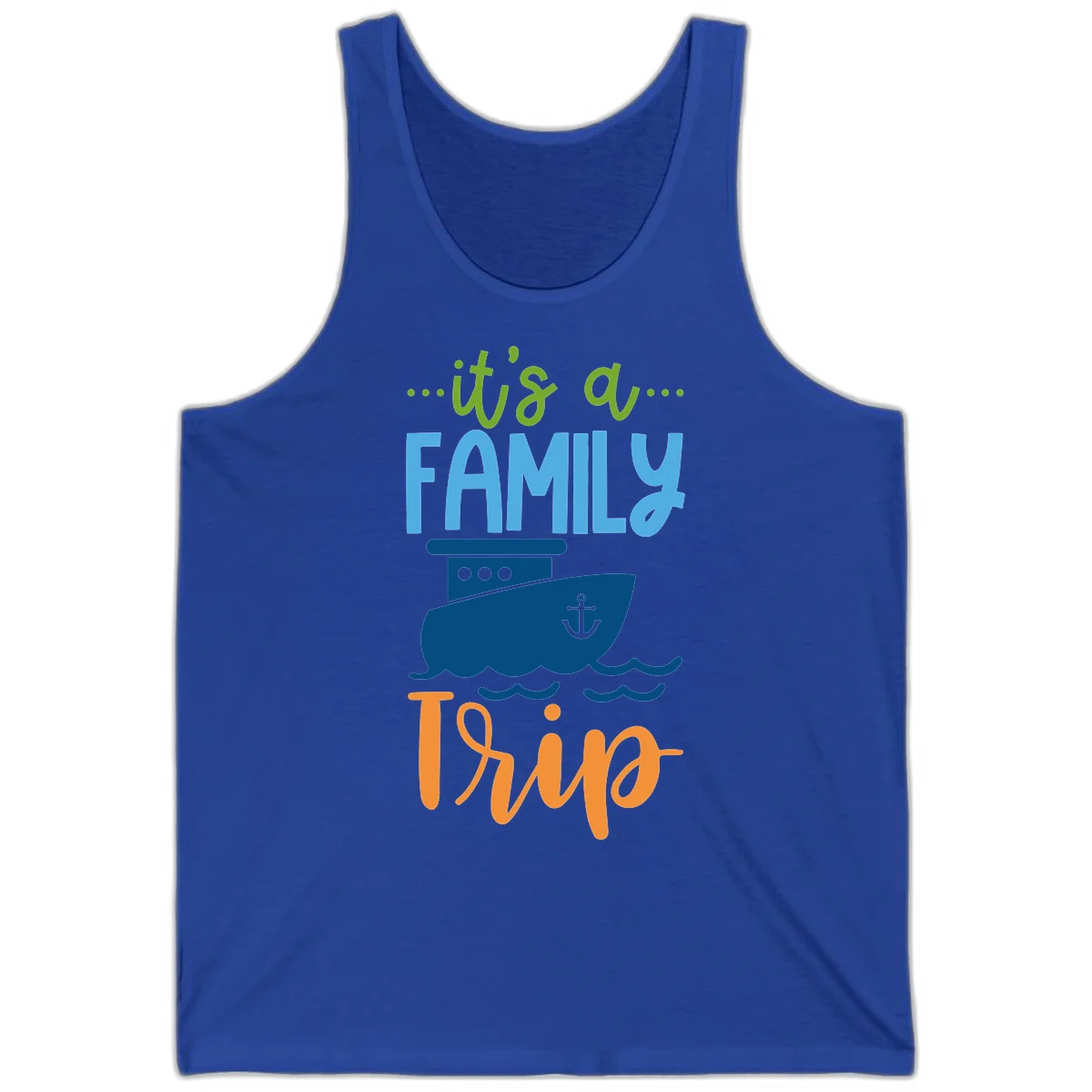 It's A Family Thing Cruise Tank in True Royal