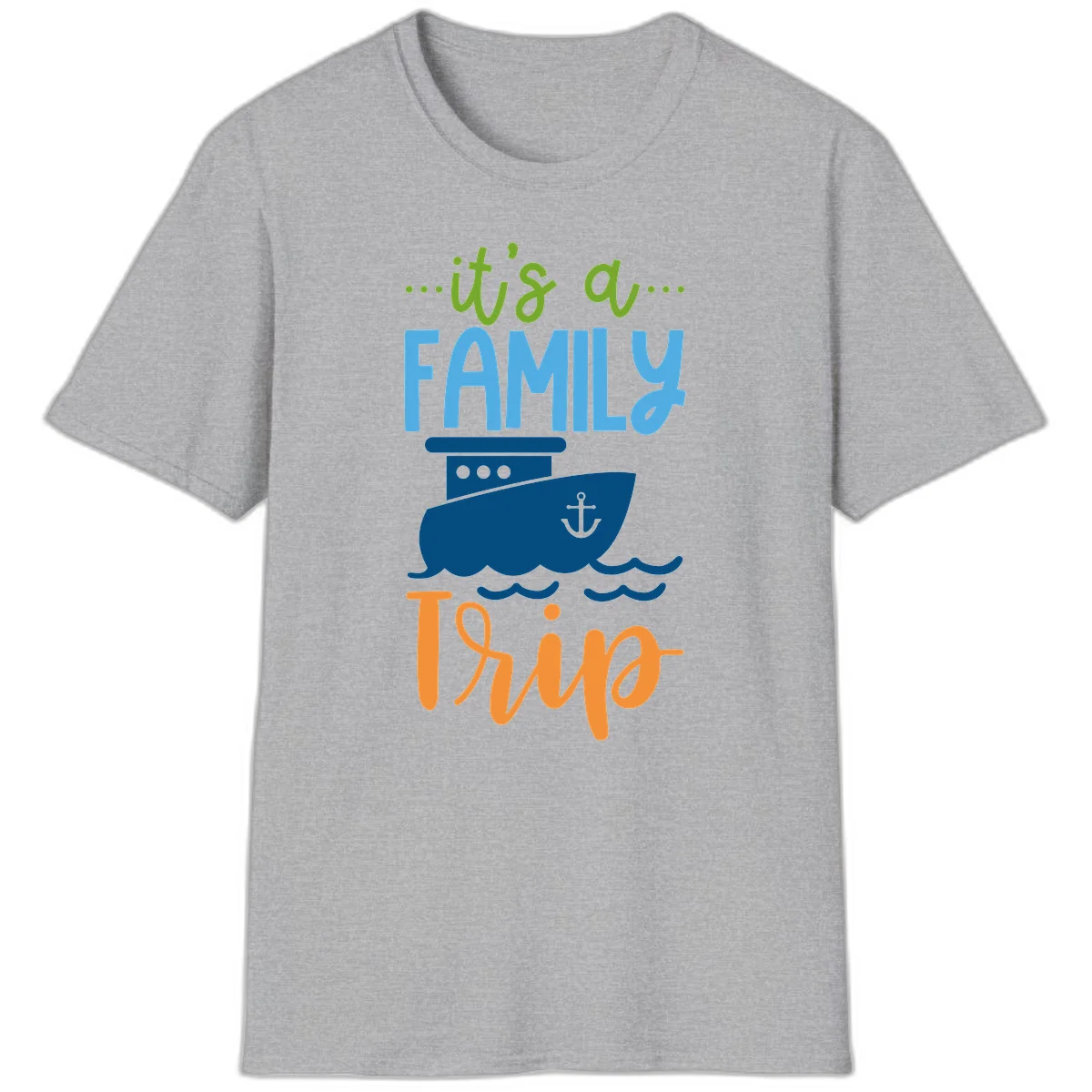 It's A Family Thing Cruise T-Shirt in Sport Grey