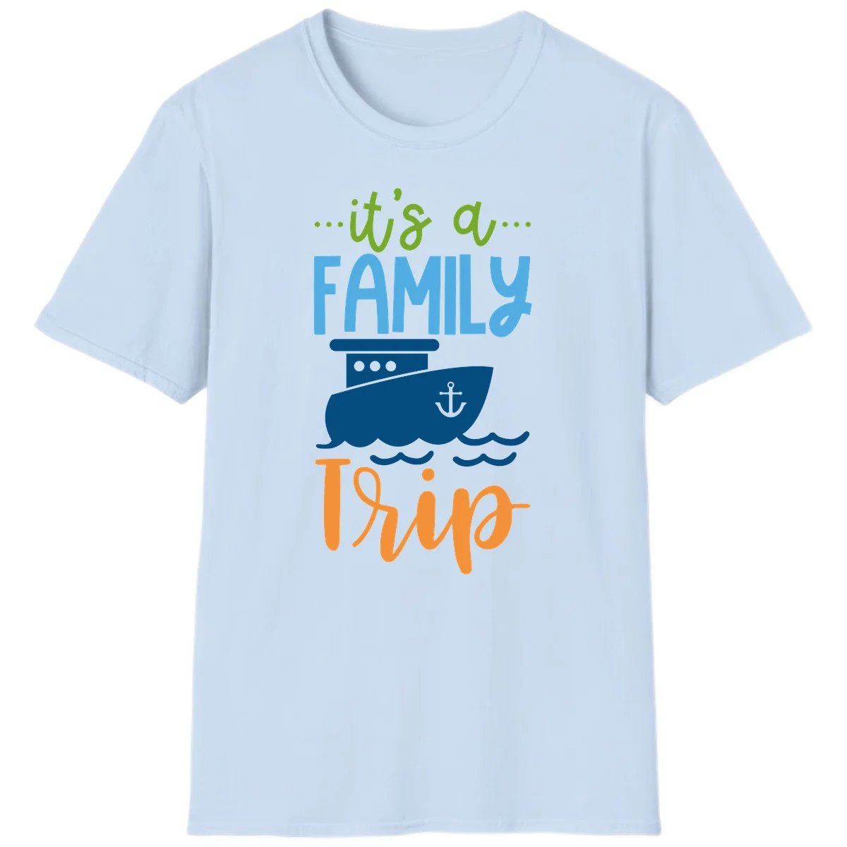 It's A Family Thing Cruise T-Shirt in Light Blue