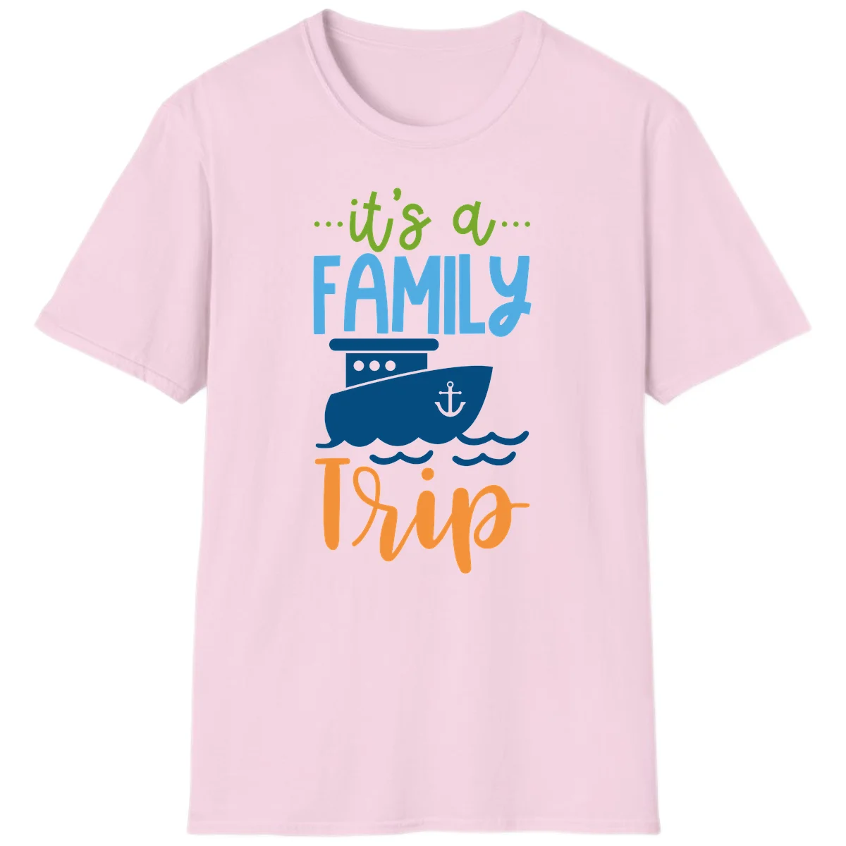 It's A Family Thing Cruise T-Shirt in Light Pink