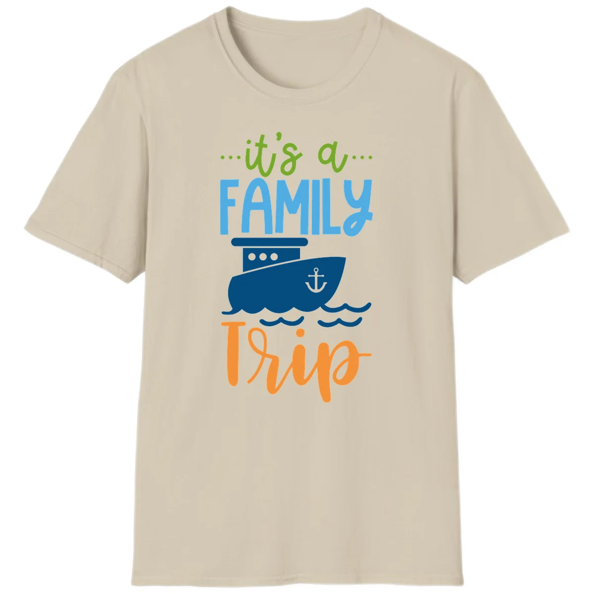 It's A Family Thing Cruise T-Shirt in Sand