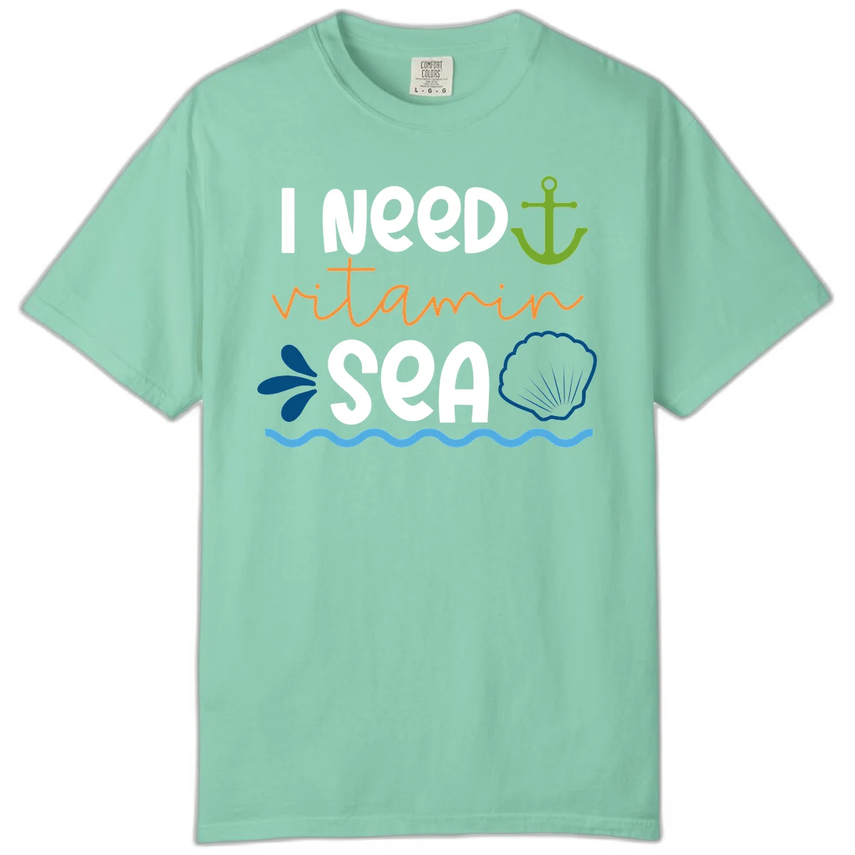 I Need Vitamin Sea Comfort Color Tee in Island Reef