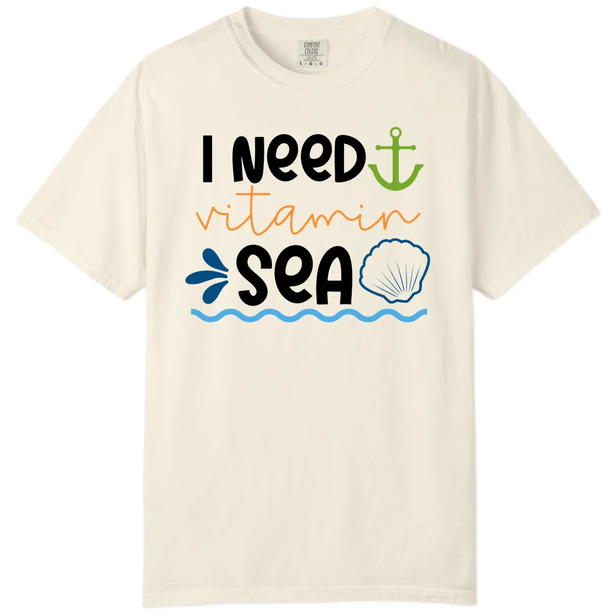 I Need Vitamin Sea Comfort Color Tee in Ivory