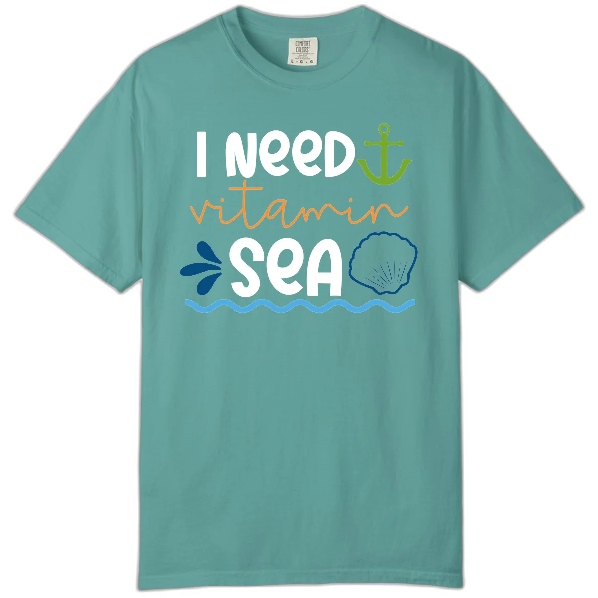 I Need Vitamin Sea Comfort Color Tee in Seafoam